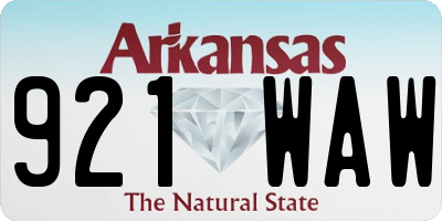 AR license plate 921WAW