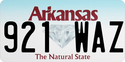 AR license plate 921WAZ