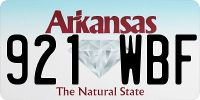 AR license plate 921WBF