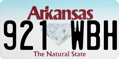 AR license plate 921WBH