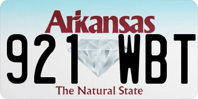 AR license plate 921WBT