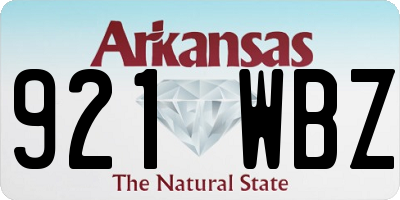 AR license plate 921WBZ
