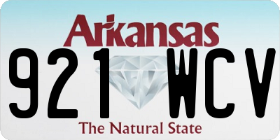 AR license plate 921WCV
