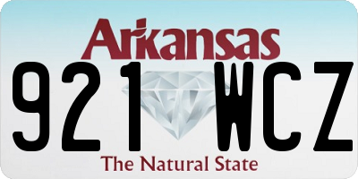 AR license plate 921WCZ