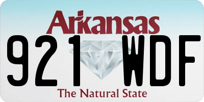 AR license plate 921WDF