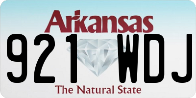 AR license plate 921WDJ
