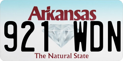 AR license plate 921WDN