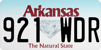 AR license plate 921WDR