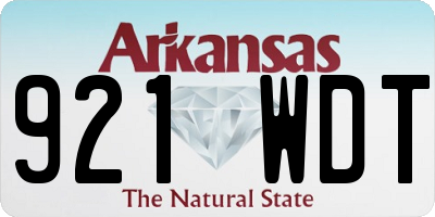 AR license plate 921WDT