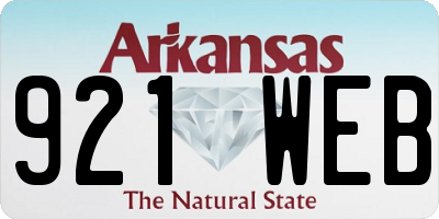 AR license plate 921WEB