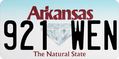 AR license plate 921WEN