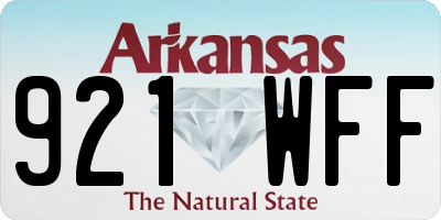 AR license plate 921WFF