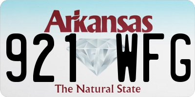 AR license plate 921WFG