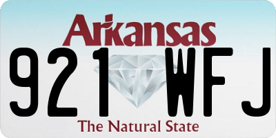 AR license plate 921WFJ