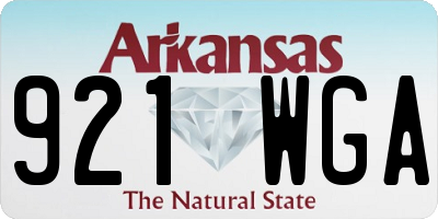 AR license plate 921WGA