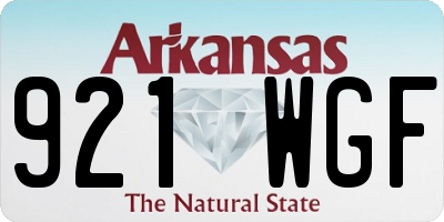 AR license plate 921WGF