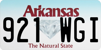 AR license plate 921WGI