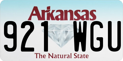 AR license plate 921WGU