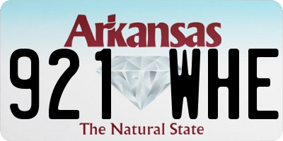 AR license plate 921WHE