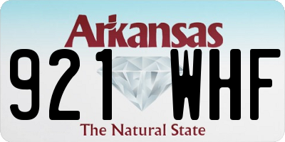 AR license plate 921WHF