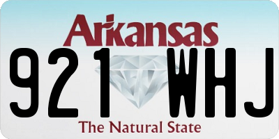 AR license plate 921WHJ