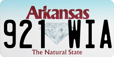 AR license plate 921WIA