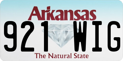 AR license plate 921WIG