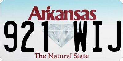 AR license plate 921WIJ