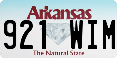 AR license plate 921WIM