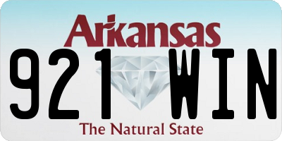 AR license plate 921WIN
