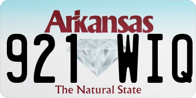 AR license plate 921WIQ