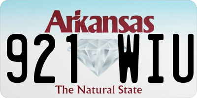 AR license plate 921WIU