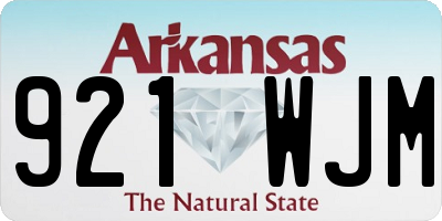 AR license plate 921WJM