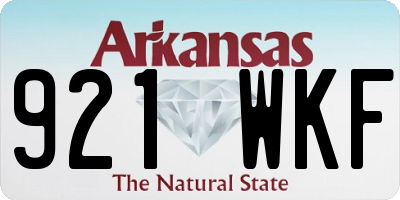 AR license plate 921WKF