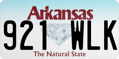 AR license plate 921WLK