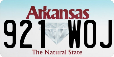 AR license plate 921WOJ