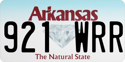 AR license plate 921WRR