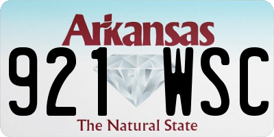 AR license plate 921WSC