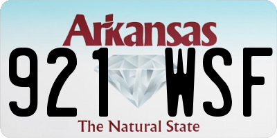 AR license plate 921WSF
