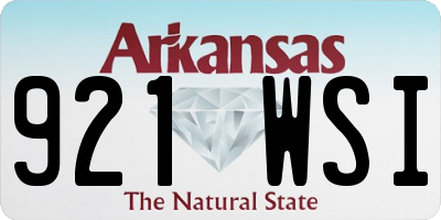 AR license plate 921WSI