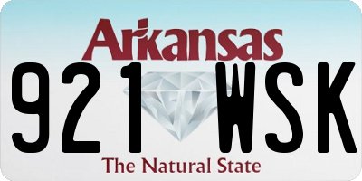 AR license plate 921WSK