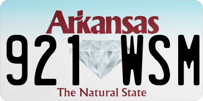AR license plate 921WSM