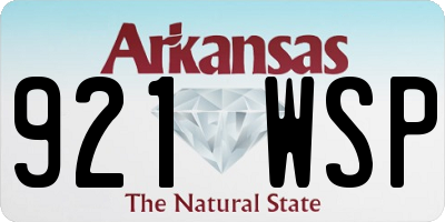 AR license plate 921WSP