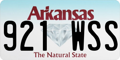 AR license plate 921WSS