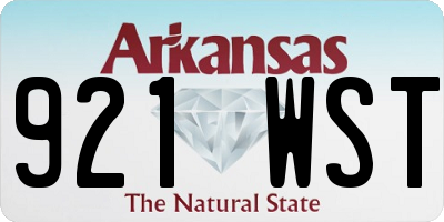 AR license plate 921WST