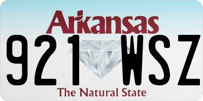 AR license plate 921WSZ