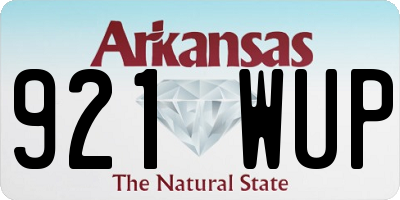 AR license plate 921WUP