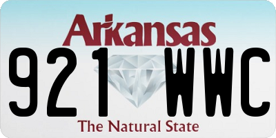 AR license plate 921WWC