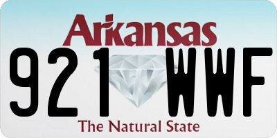 AR license plate 921WWF