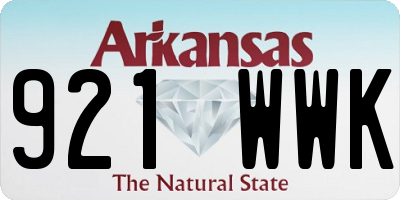 AR license plate 921WWK